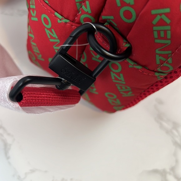 KENZO Logo Print Crossbody Red - Picture 9 of 16